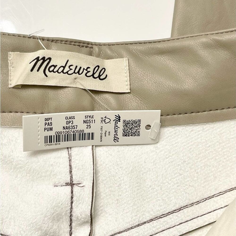 Madewell Perfect High Waist Straight Leg Faux Leather Pants Size 25 NWT - Picture 8 of 12
